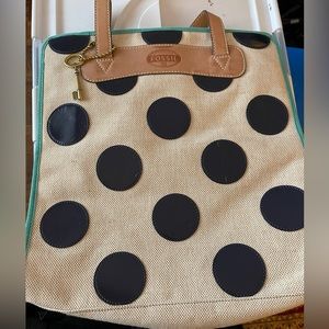 FOSSIL brand canvas tote